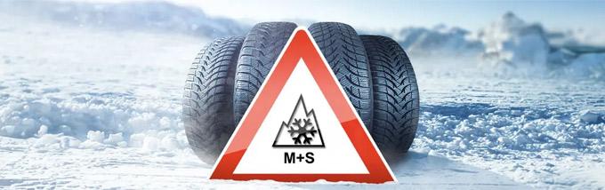 Winterreifen mit Alpine-Symbol