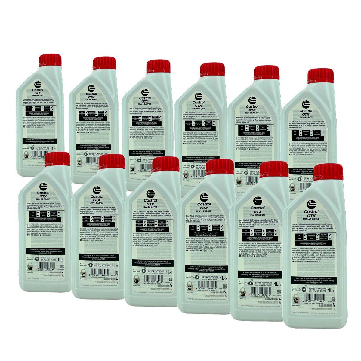 Castrol GTX 15W-40 A3/B3 12x1 Liter