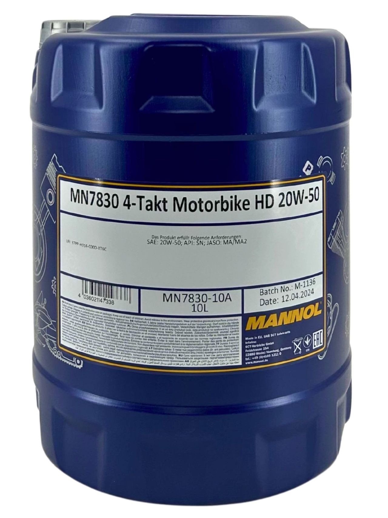 Mannol 4-Takt Motorbike HD 20W-50 10 Liter