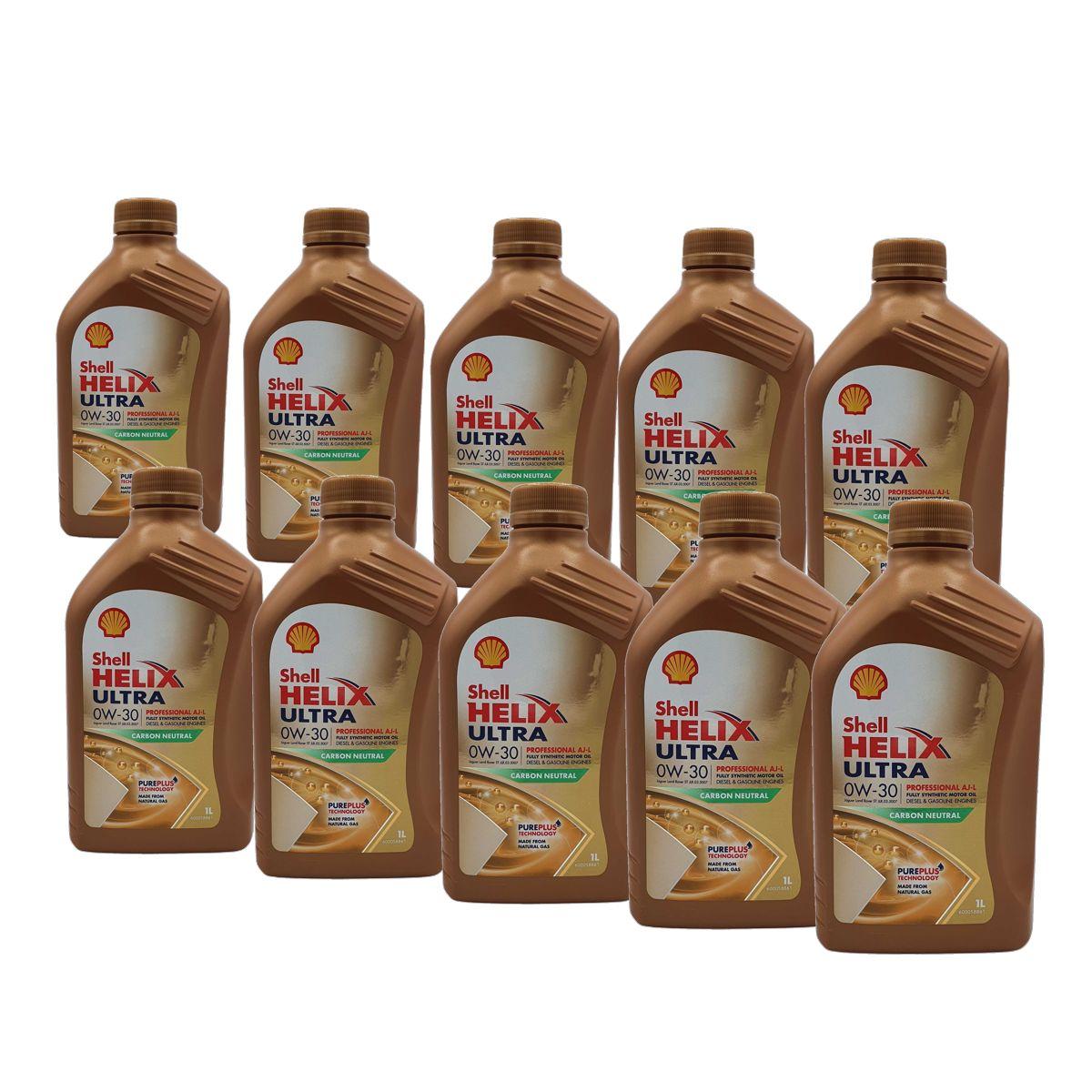 Shell Helix Ultra Professional AJ-L 0W-30 10x1 Liter