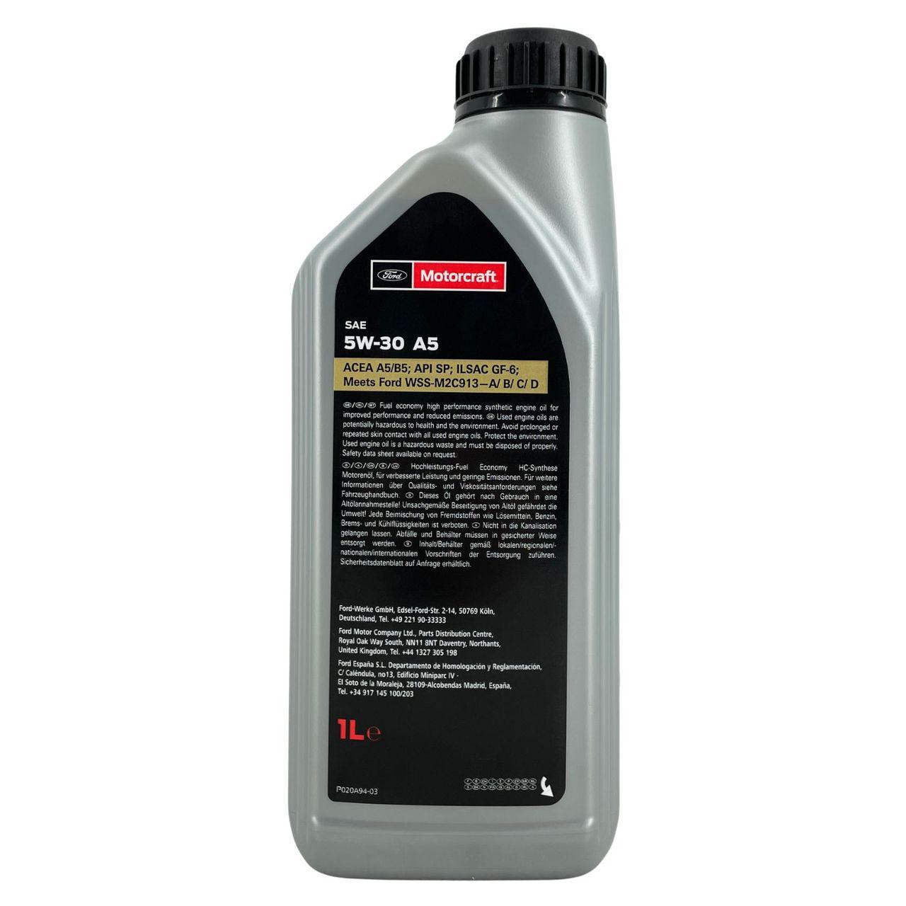 Ford Motorcraft A5 5W-30 11x1 Liter