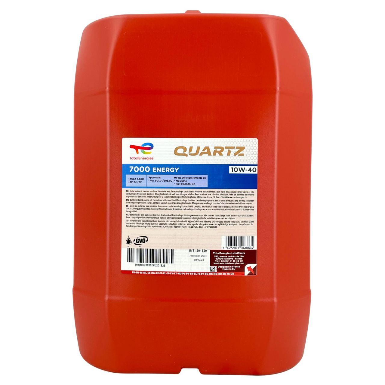 Total Quartz 7000 Energy 10W-40 20 Liter
