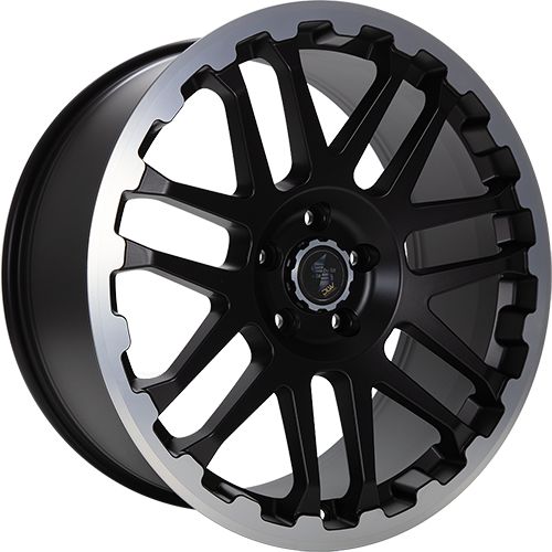 ETABETA COMBAT Black matt lip + cap polished 7.0Jx17 5x118 ET60
