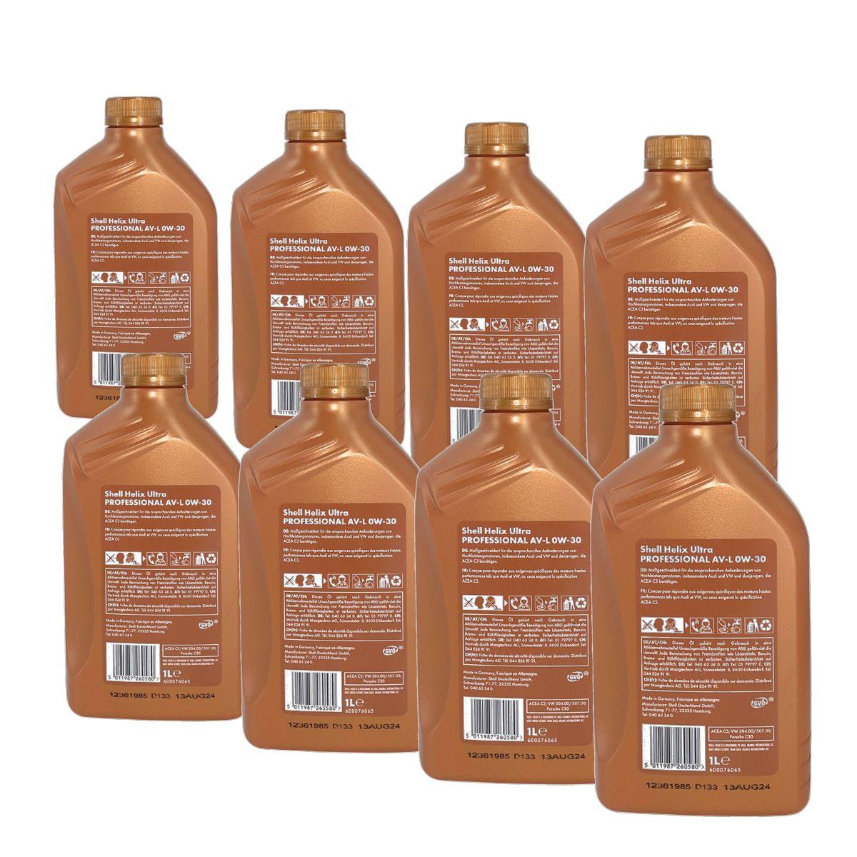 Shell Helix Ultra Professional AV-L 0W-30 8x1 Liter