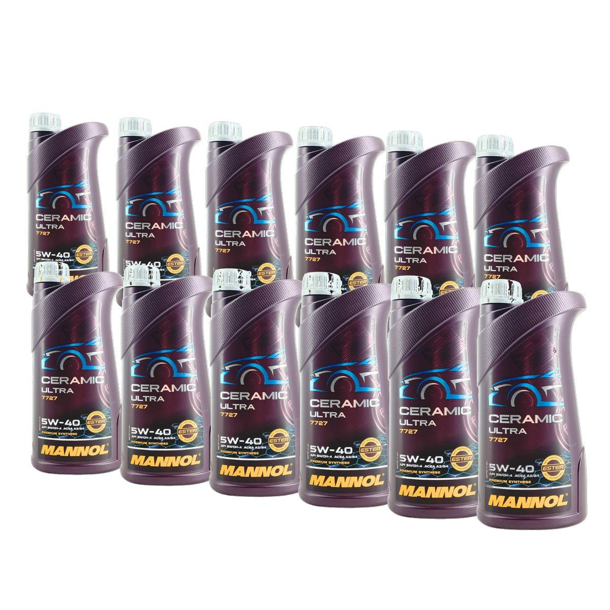 Mannol Ceramic Ultra 5W-40 12x1 Liter