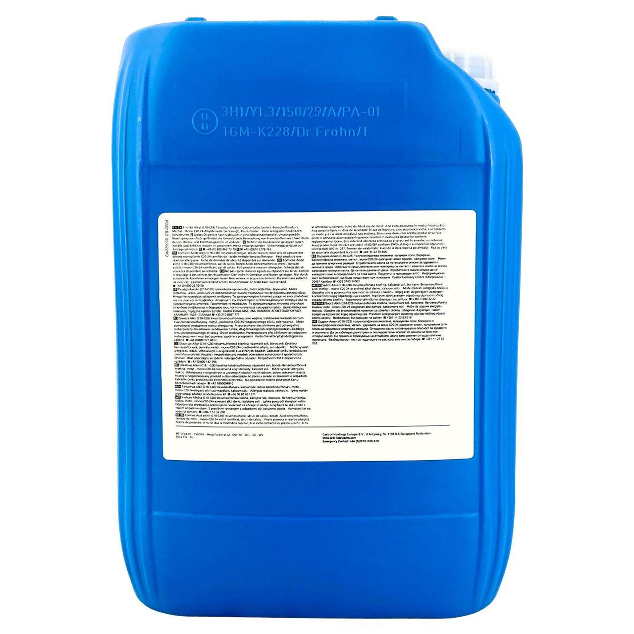Aral MegaTurboral LA 10W-40 20 Liter
