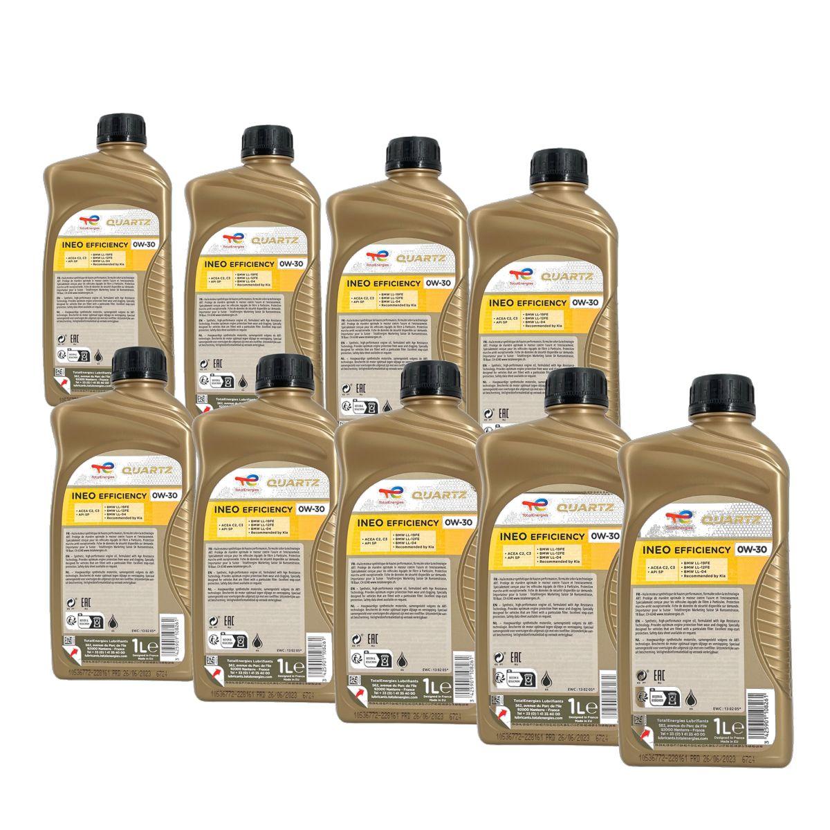 Total Quartz Ineo Efficiency 0W-30 9x1 Liter