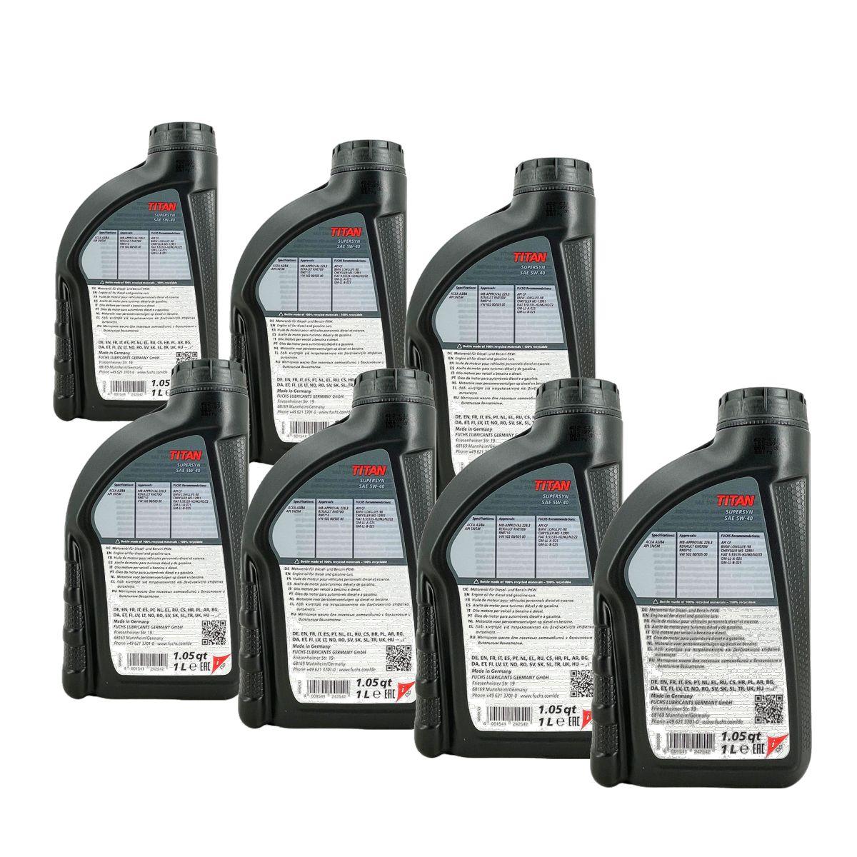 Fuchs Titan Supersyn 5W-40 7x1 Liter