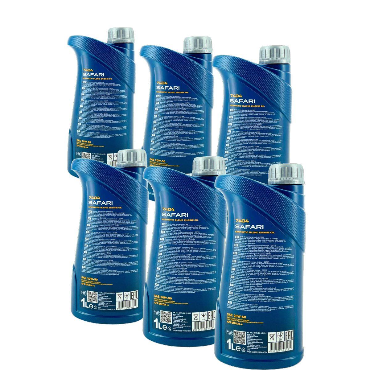 Mannol Safari 20W-50 6x1 Liter