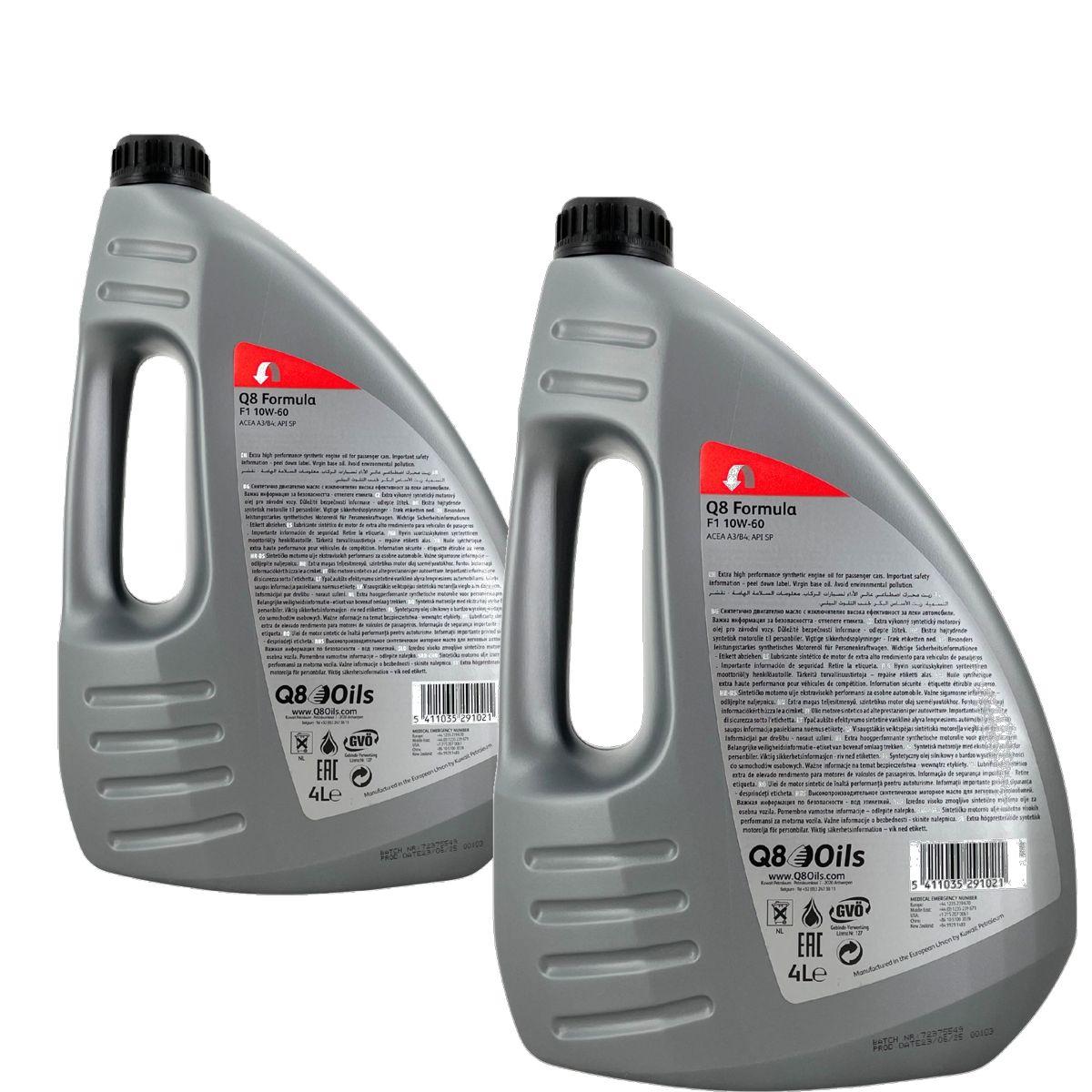 Q8 Formula F1 10W-60 2x4 Liter
