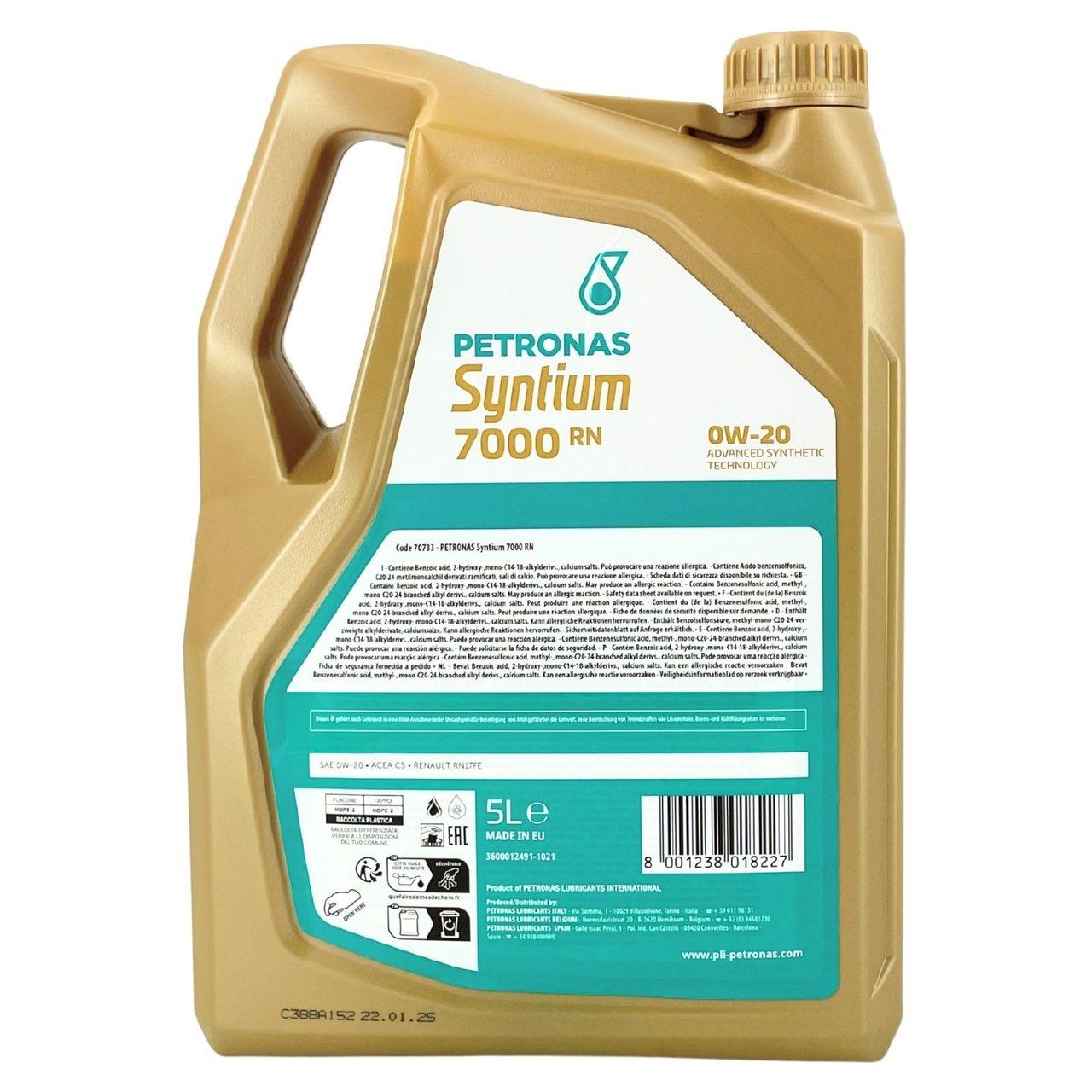 Petronas Syntium 7000 RN 0W-20 5 Liter