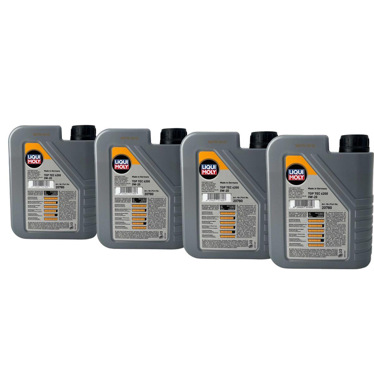 Liqui Moly Top Tec 6200 0W-20 4x1 Liter