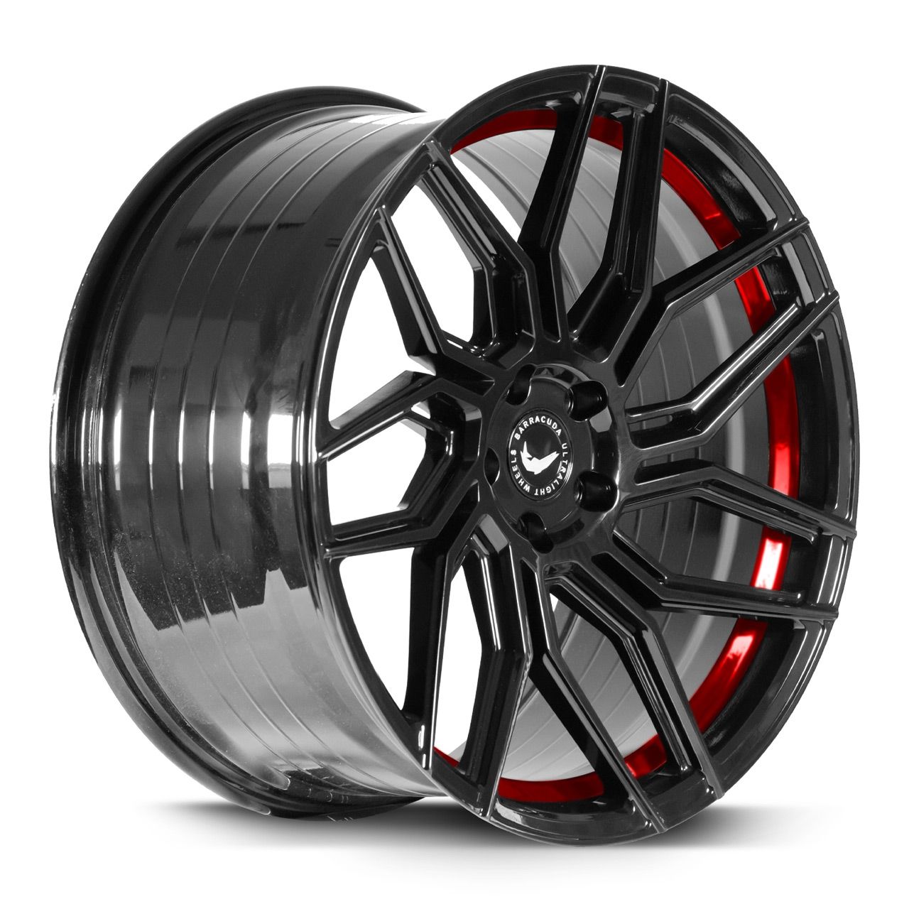 BARRACUDA DRAGOON Higloss-Black undercut Trimline red 10.0Jx20 5x112 ET20