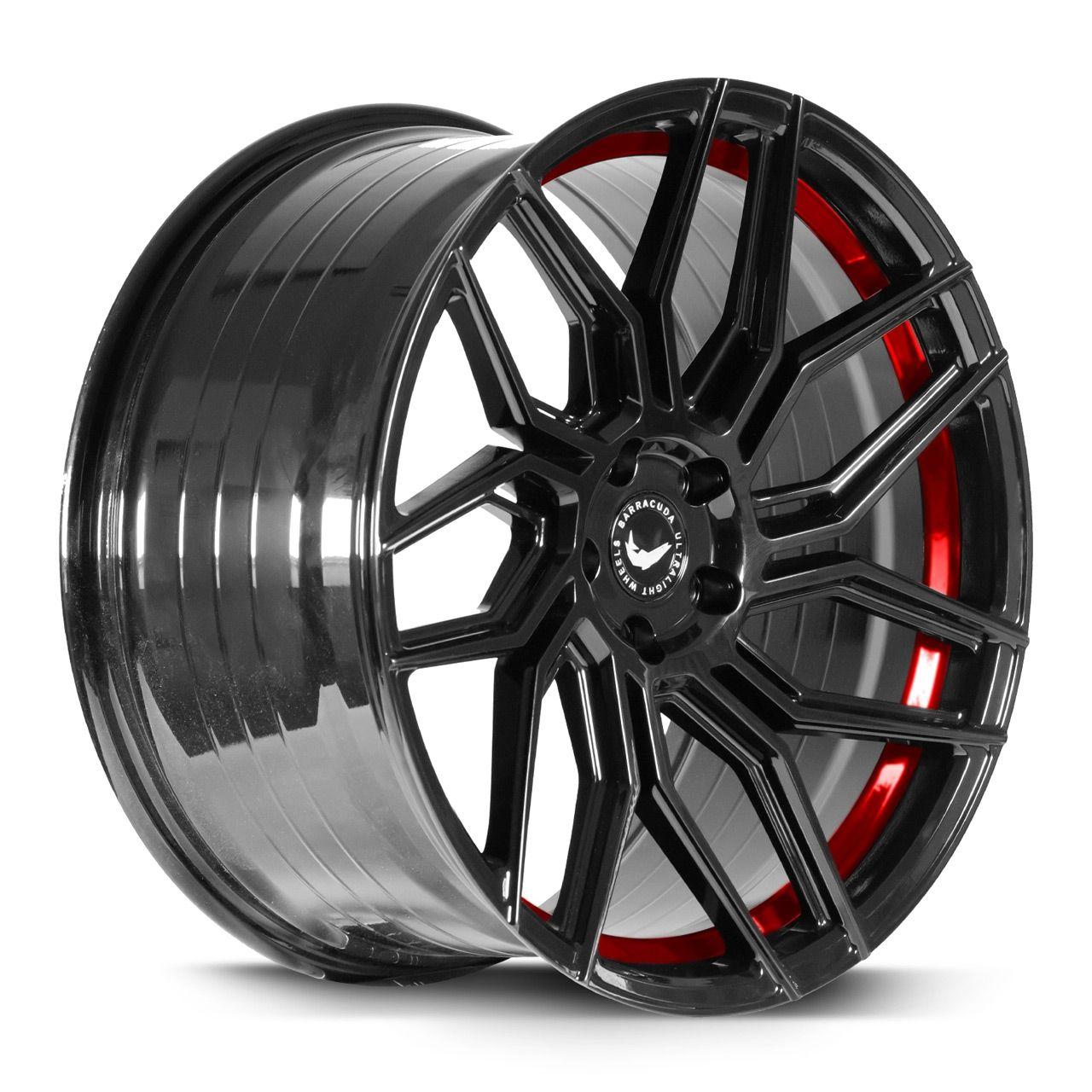 BARRACUDA DRAGOON Higloss-Black undercut Trimline red 10.0Jx20 5x112 ET20