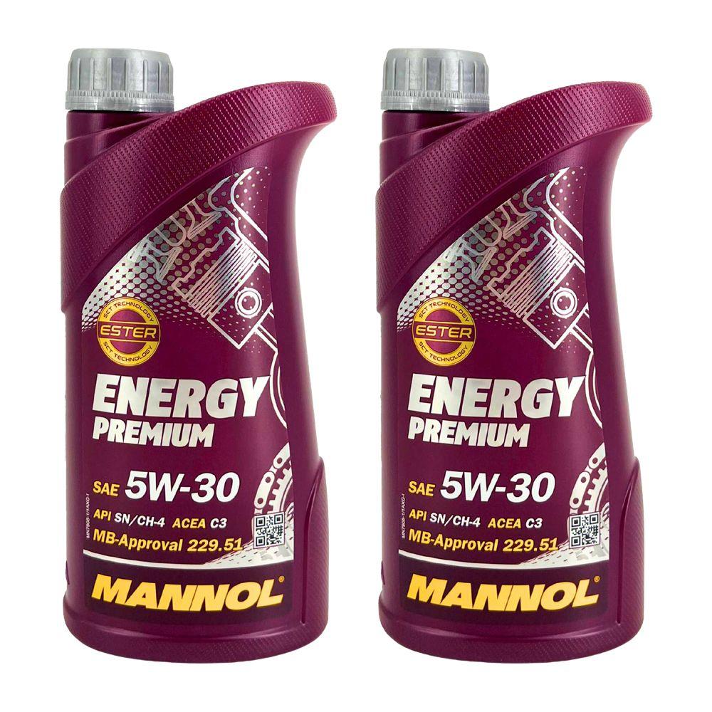 MANNOL Set Manutenzione Olio Motore - Olio Energy Premium 5W-30 (5L + 1L) + Filtro Olio SCT