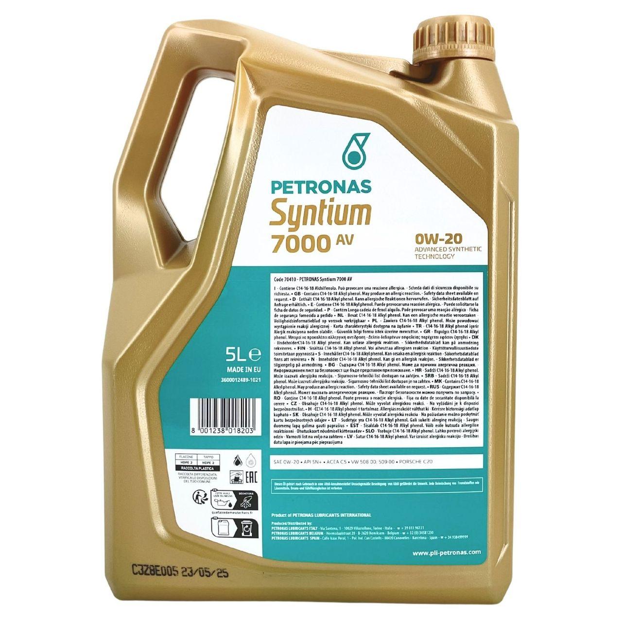 Petronas Syntium Supreme AV 0W-20 5 Liter