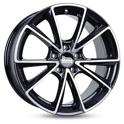 MAM WHEELS MAM A5 schwarz frontpoliert 8.5Jx20 5x112 ET45