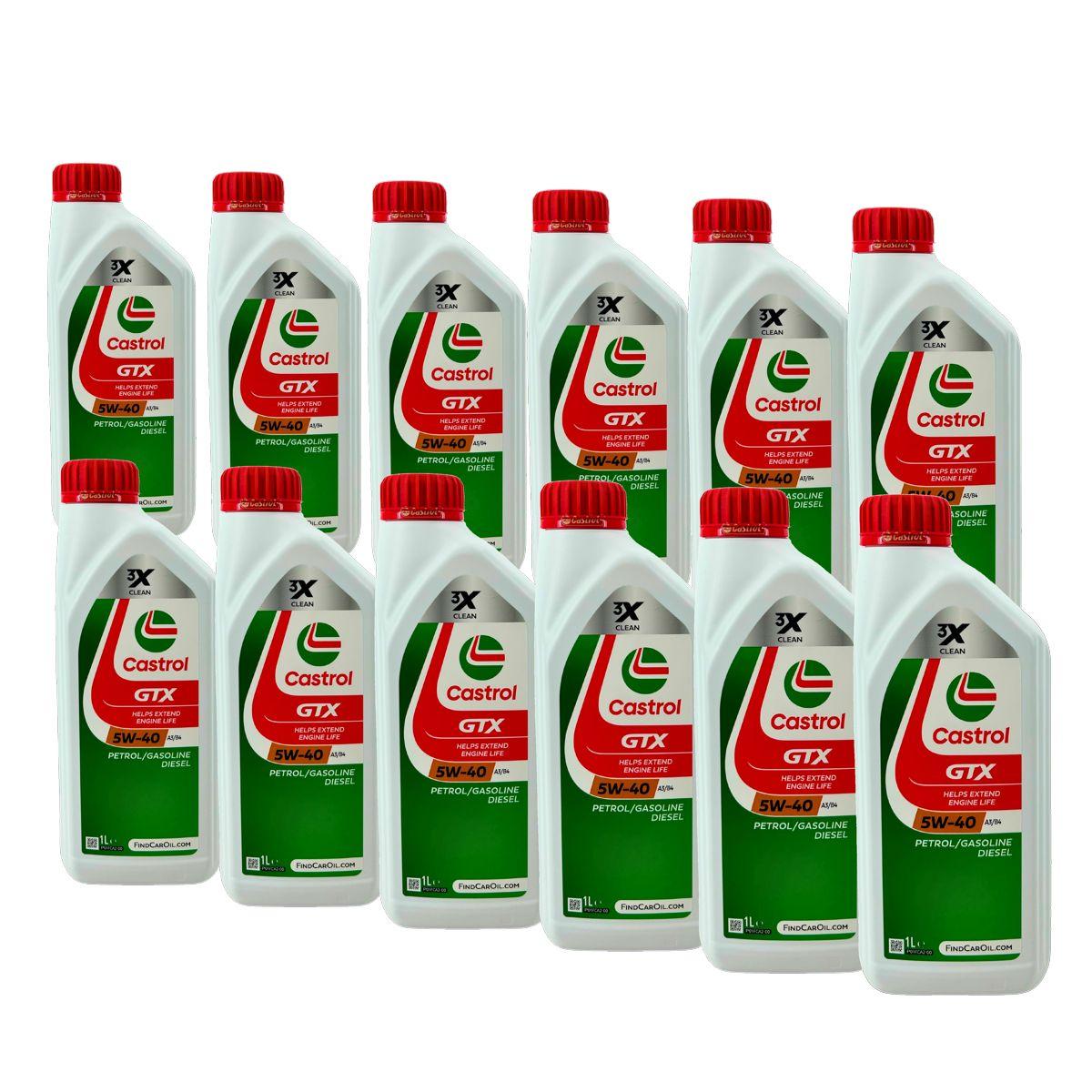 Castrol GTX 5W-40 A3/B4 12x1 Liter