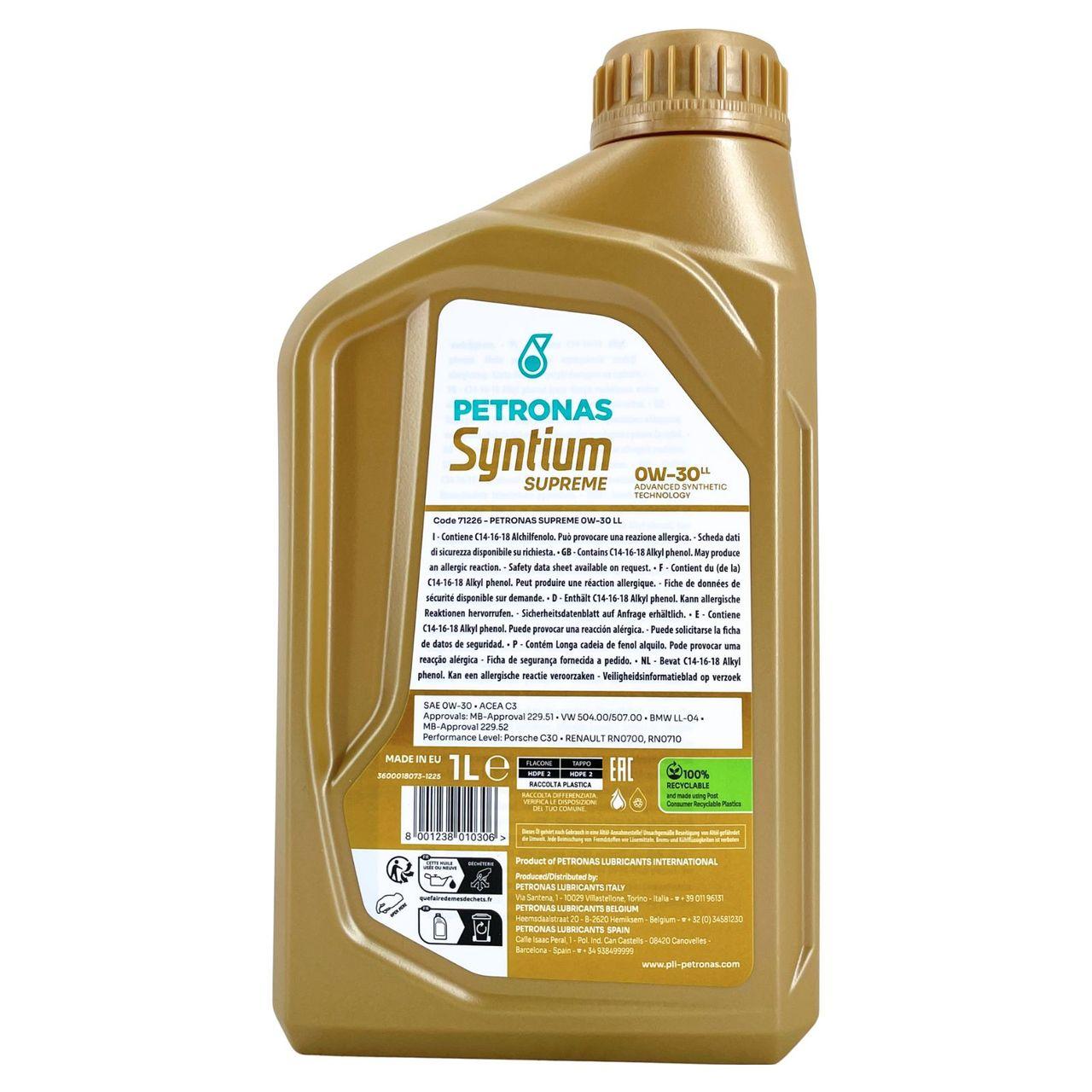 Petronas Syntium Supreme LL 0W-30 1 Liter