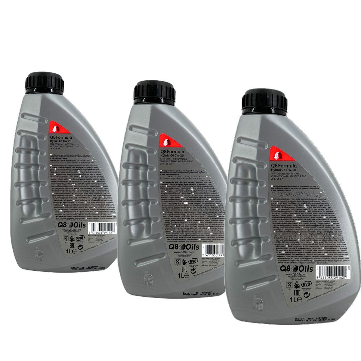 Q8 Formula Hybrid C6 0W-20 3x1 Liter