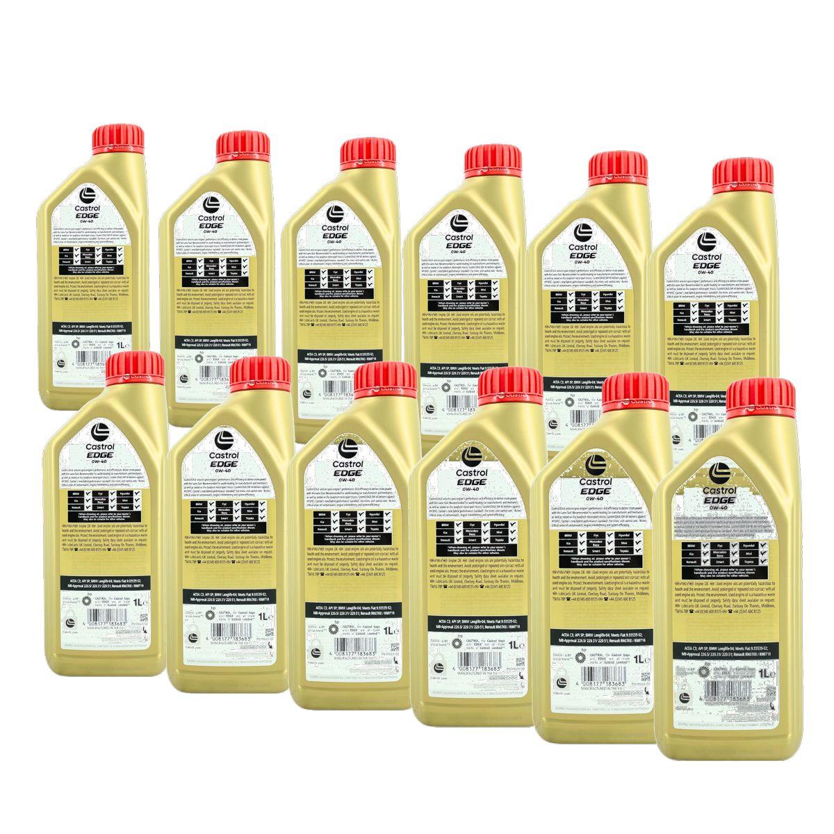 Castrol Edge 0W-40 12x1 Liter