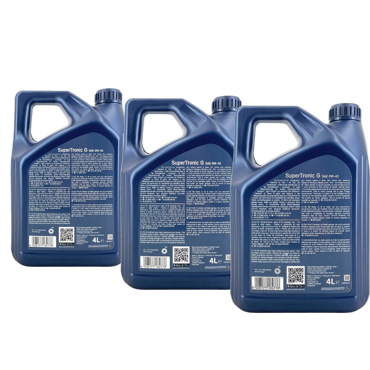 Aral SuperTronic G 0W-40 3x4 Liter