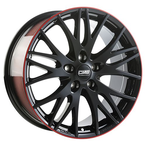 CMS C8-BRED schwarz rot glanz 7.5Jx17 5x108 ET45