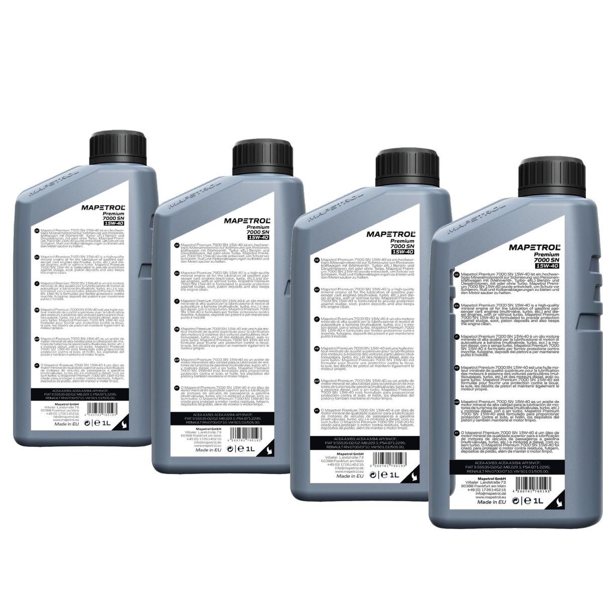 Mapetrol Premium 7000 SN 15W-40 4x1 Liter