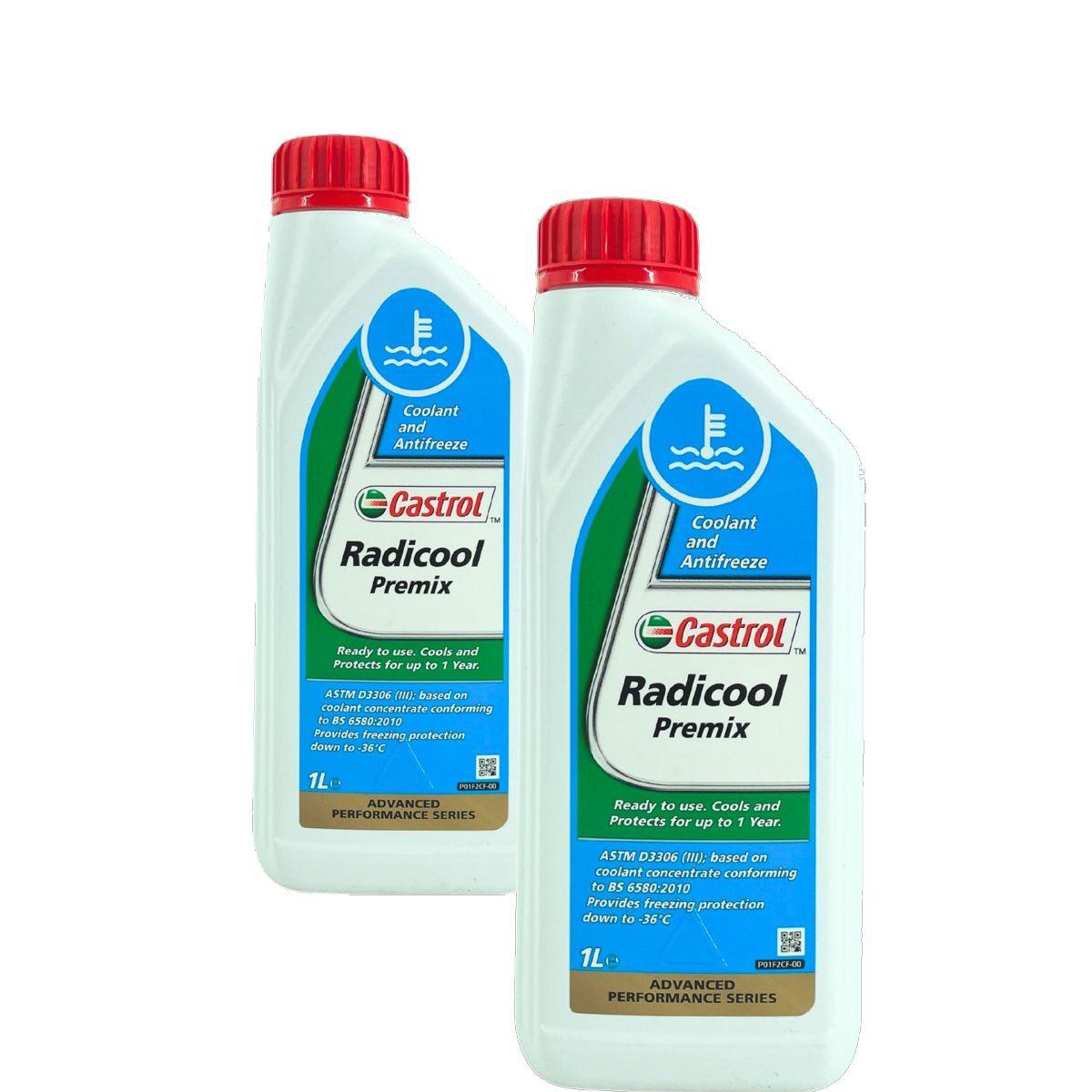 Castrol Radicool Premix Kühlerfrostschutz (-36 °C) gebrauchsfertig 2x1 Liter