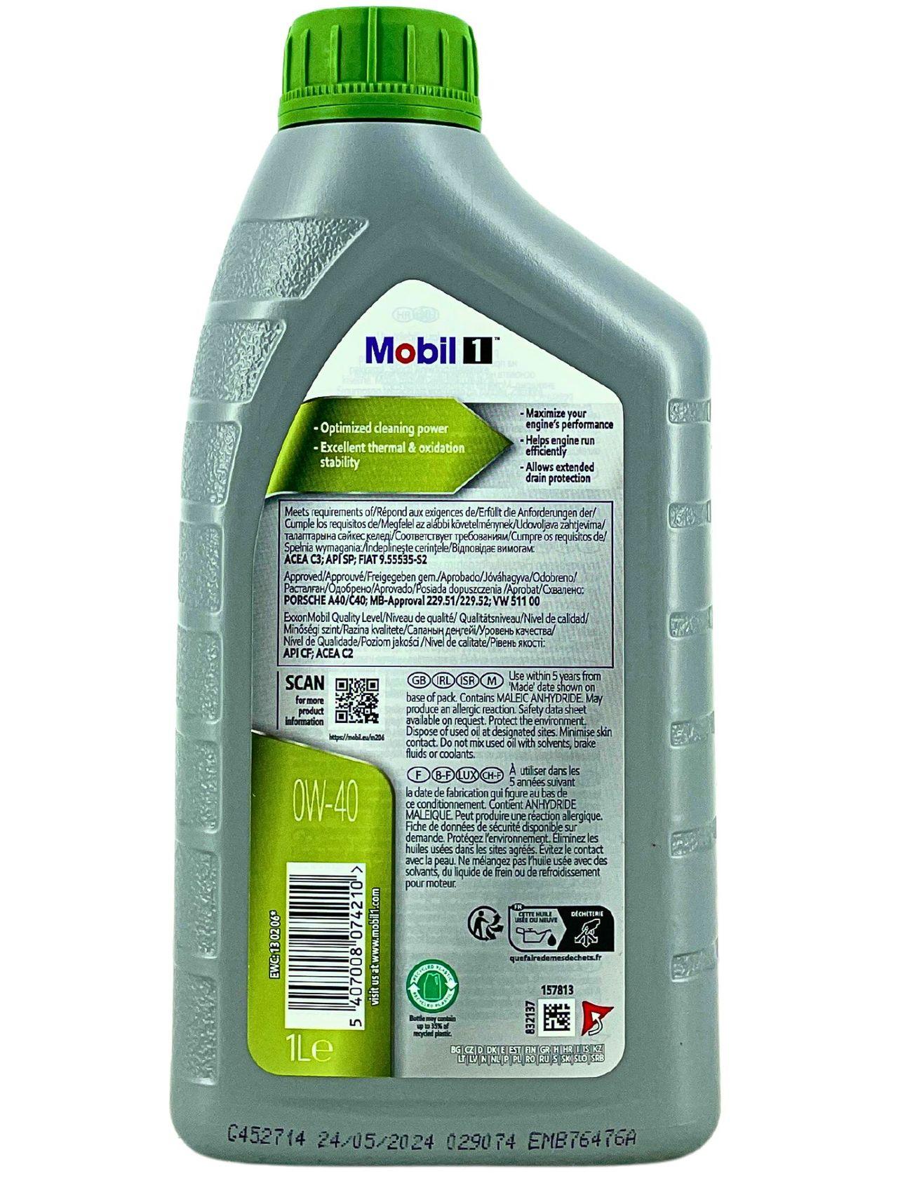 Mobil 1 ESP X4 0W-40 1 Liter