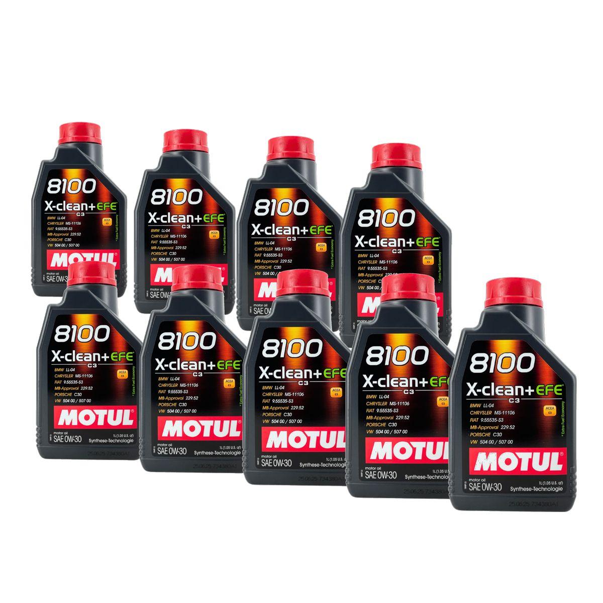 Motul 8100 X-Clean + EFE 0W-30 9x1 Liter