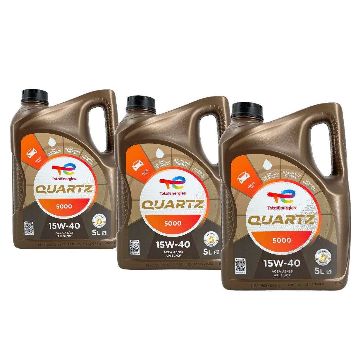 Total Quartz 5000 15W-40 3x5 Liter
