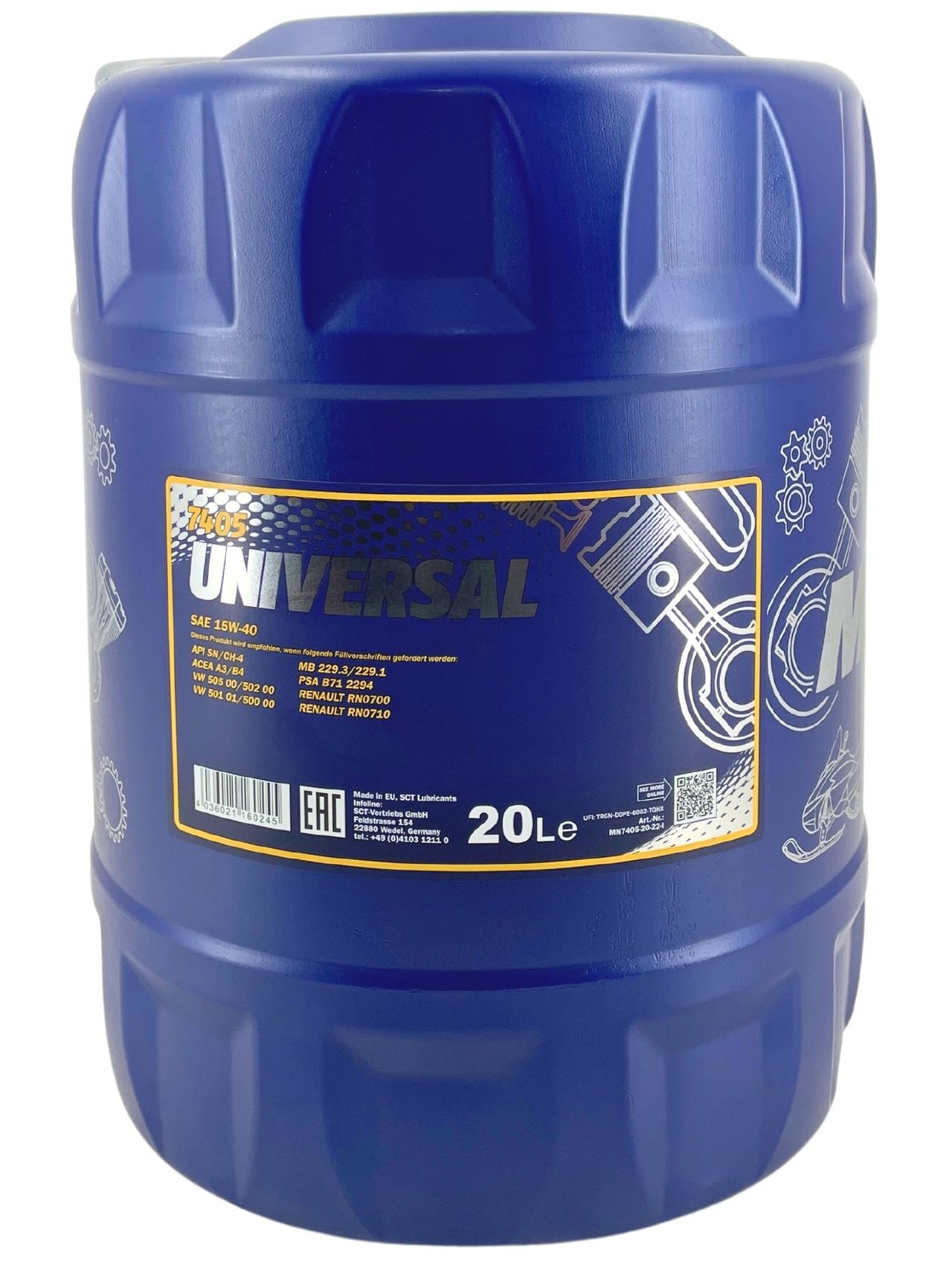 Mannol Universal 15W-40 20 Liter