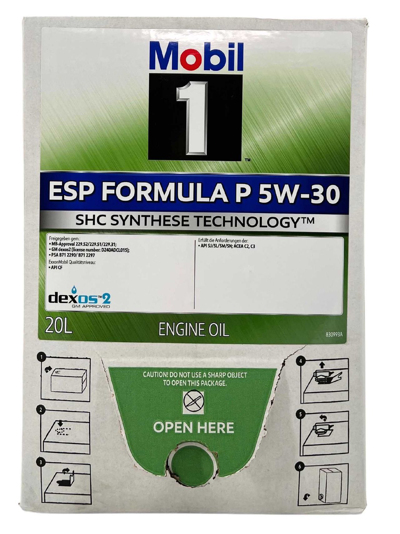 Mobil 1 ESP Formula P 5W-30 20 Liter BAG-IN Box