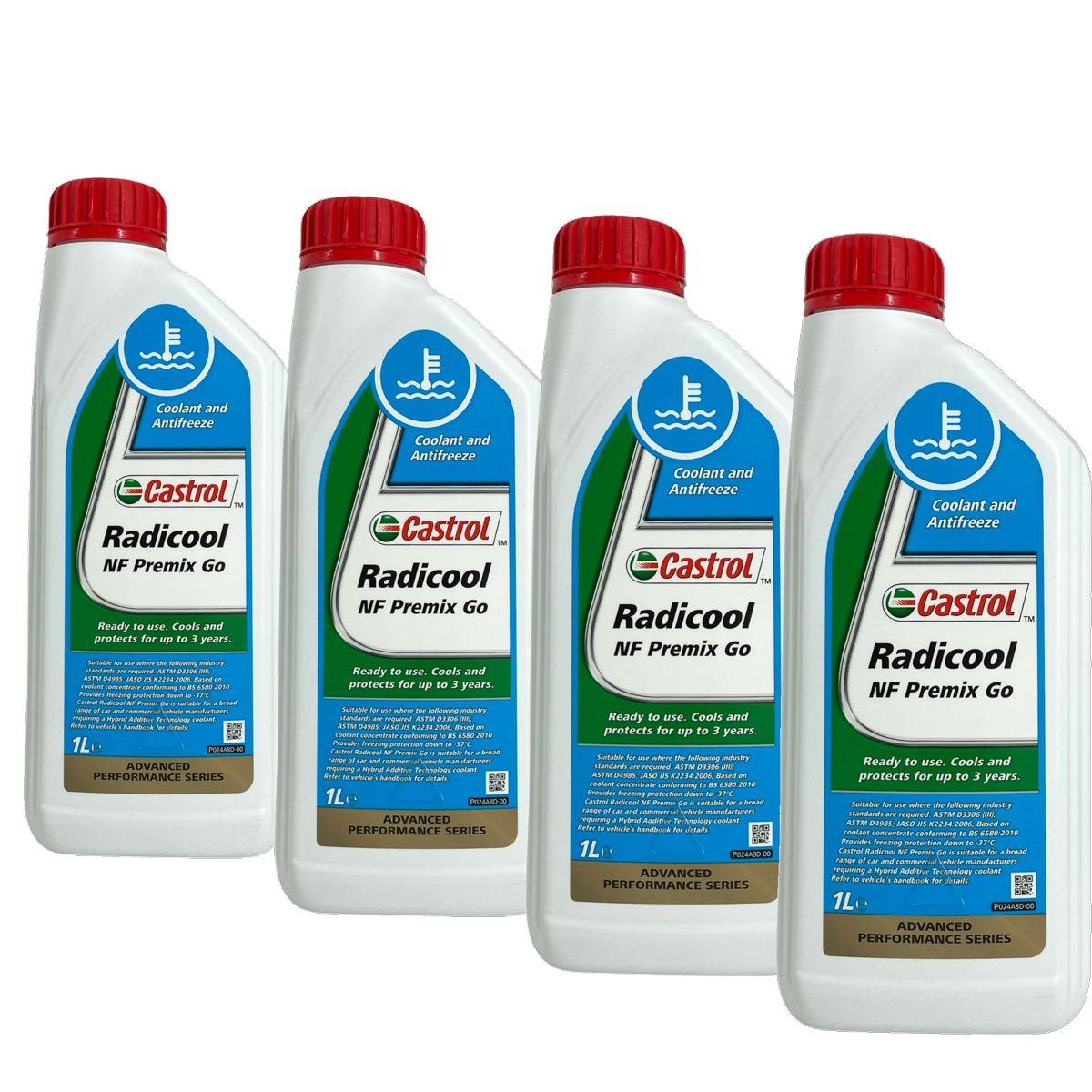 Castrol Radicool NF Premix Go Kühlerfrostschutz (-37 °C) gebrauchsfertig 4x1 Liter