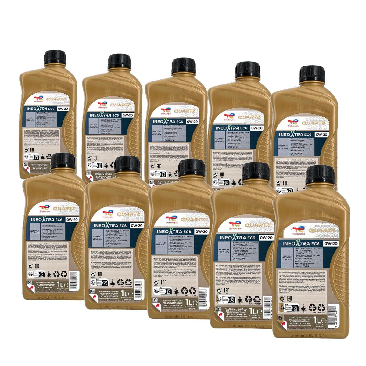 Total Quartz Ineo Xtra EC6 0W-20 10x1 Liter