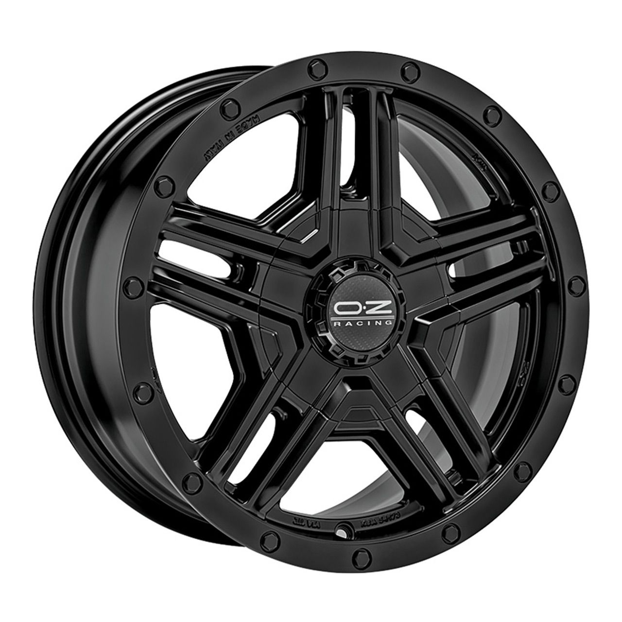 OZ RALLY ADVENTURE matt black + rivets 8.0Jx17 5x120 ET35