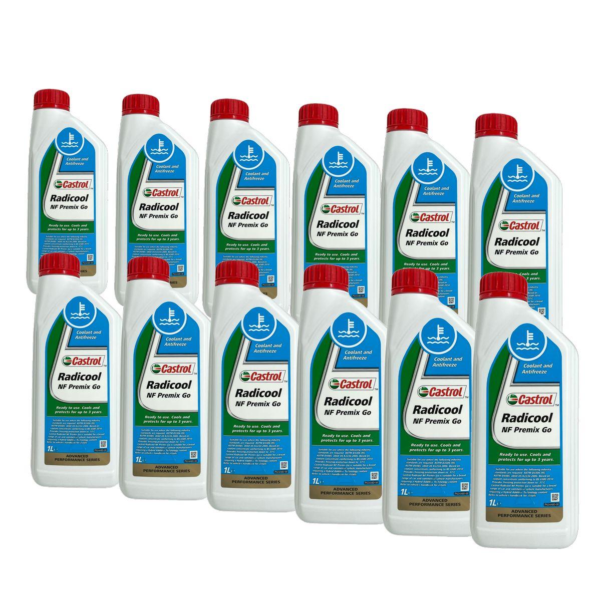 Castrol Radicool NF Premix Go Kühlerfrostschutz (-37 °C) gebrauchsfertig 12x1 Liter