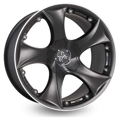 KESKIN WHEELS KT9 MALIK matt black lip polish 9.0Jx20 5x130 ET30