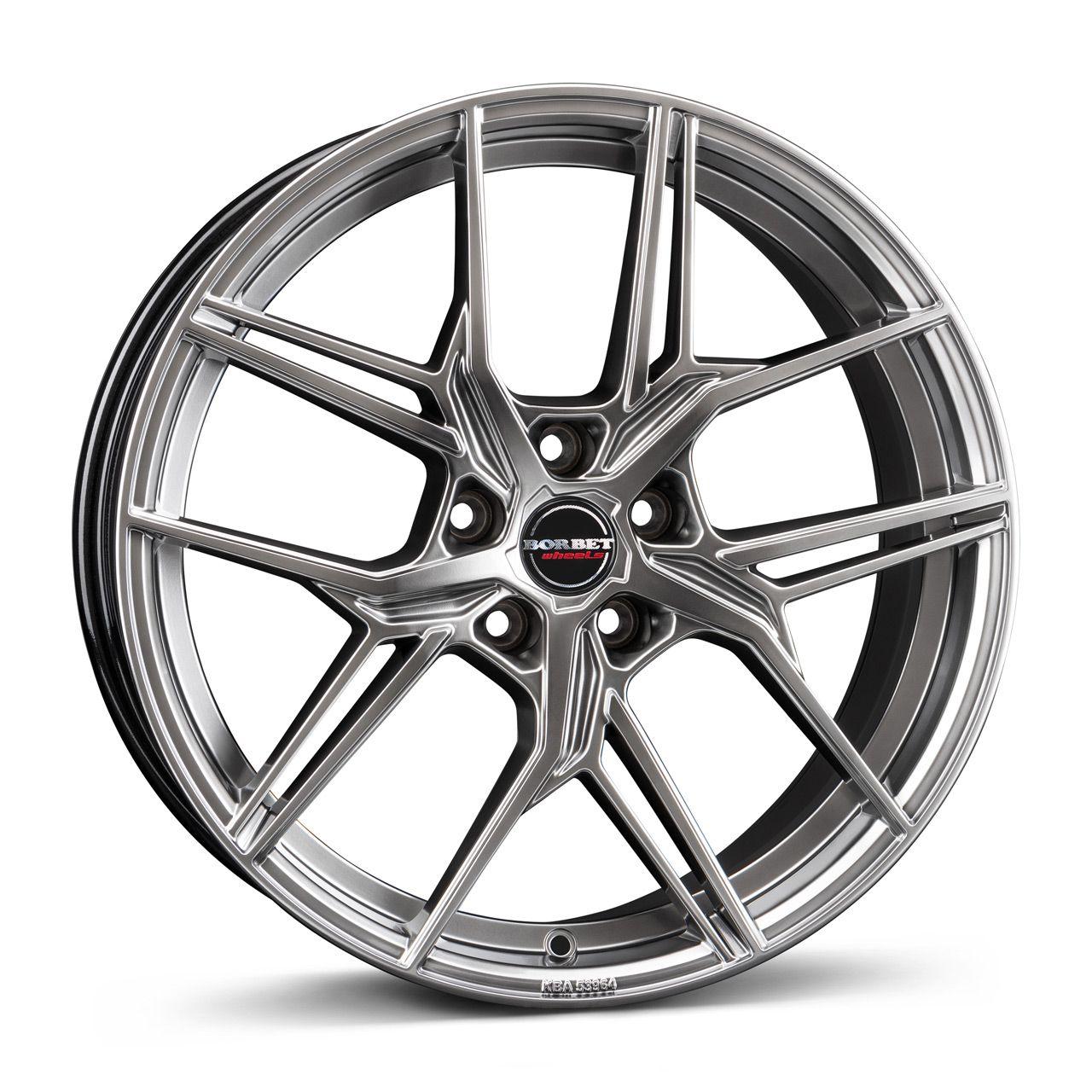 BORBET DESIGN QX hyper black silver 8.5Jx20 5x108 ET45