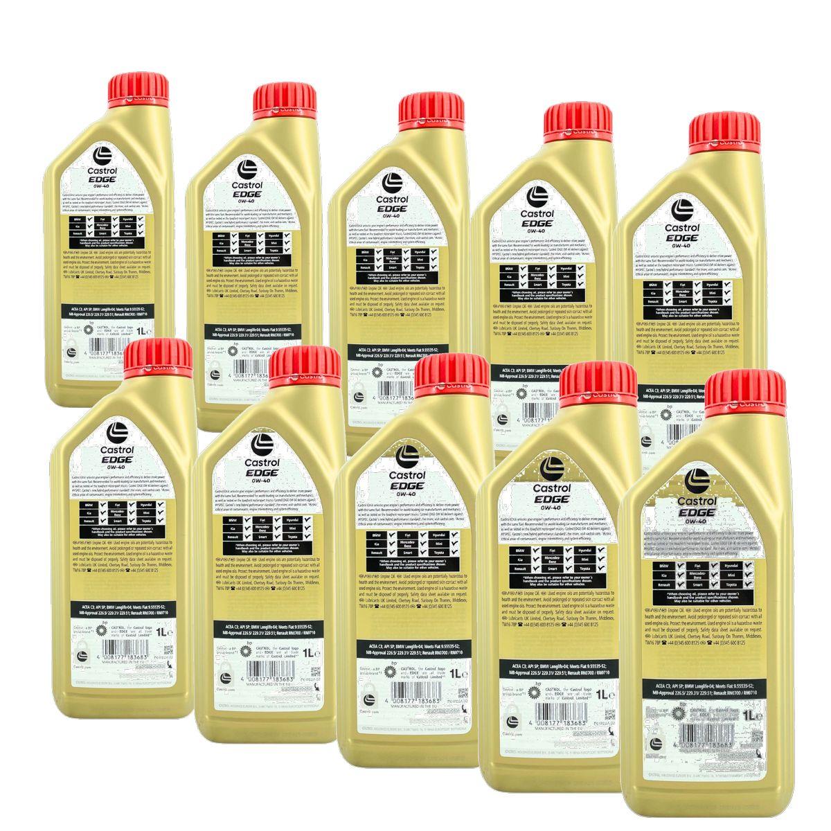 Castrol Edge 0W-40 10x1 Liter