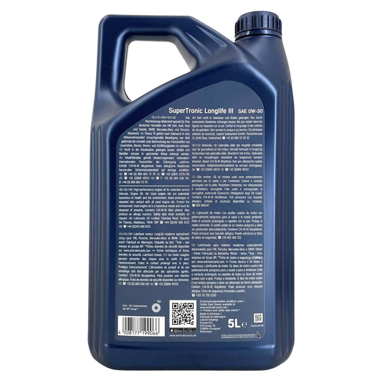 Aral SuperTronic LL III/3 0W-30 5 Liter