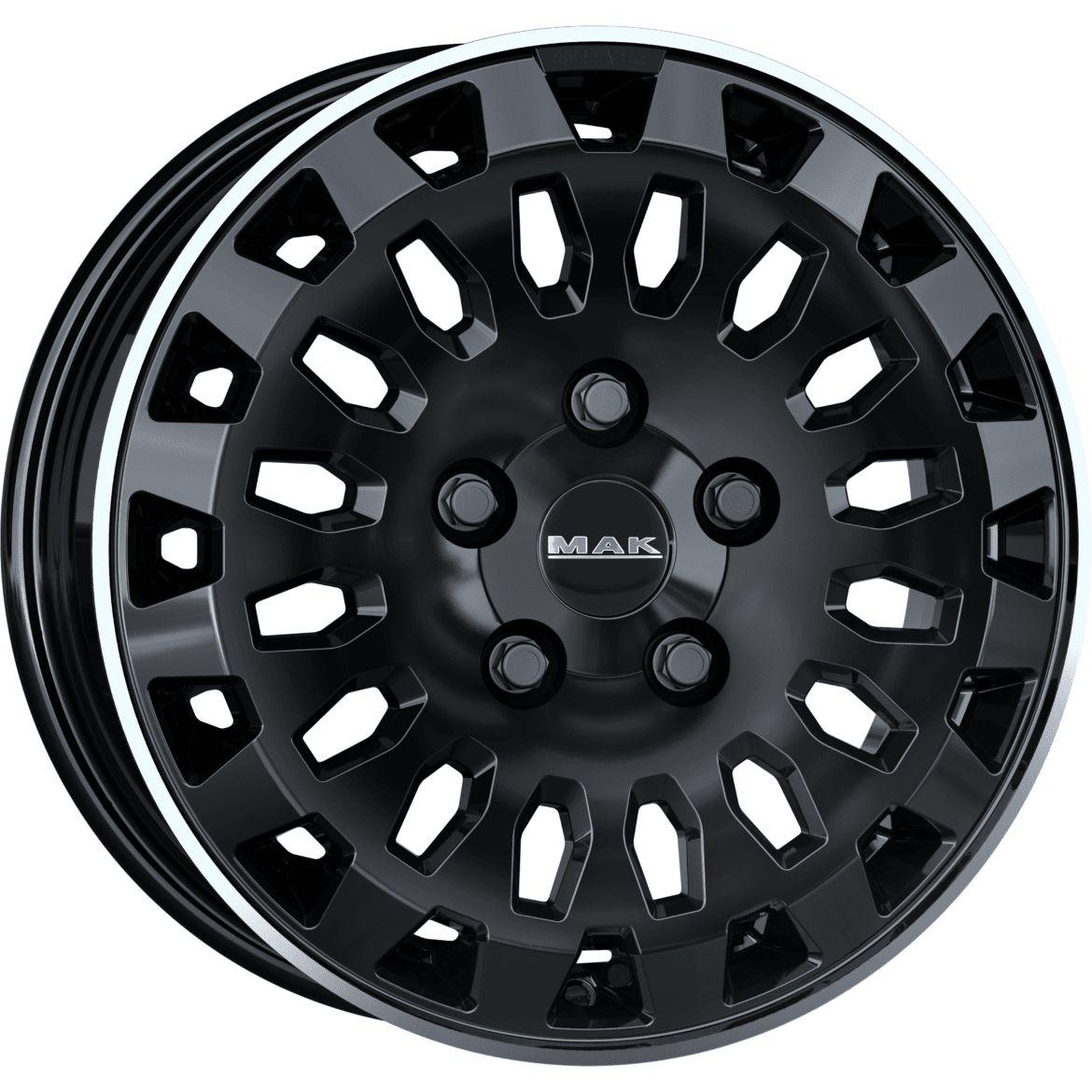 MAK OVERLAND-3 gloss black mirror ring 8.0Jx18 5x160 ET53
