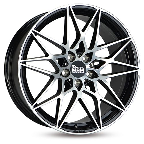 MAM WHEELS MAM B2 black front polished 8.0Jx18 5x112 ET45