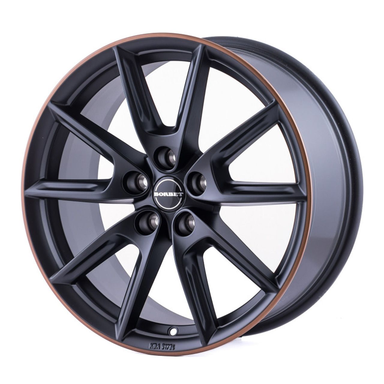 BORBET DESIGN LX19 black matt rim copper 8.0Jx19 5x112 ET40