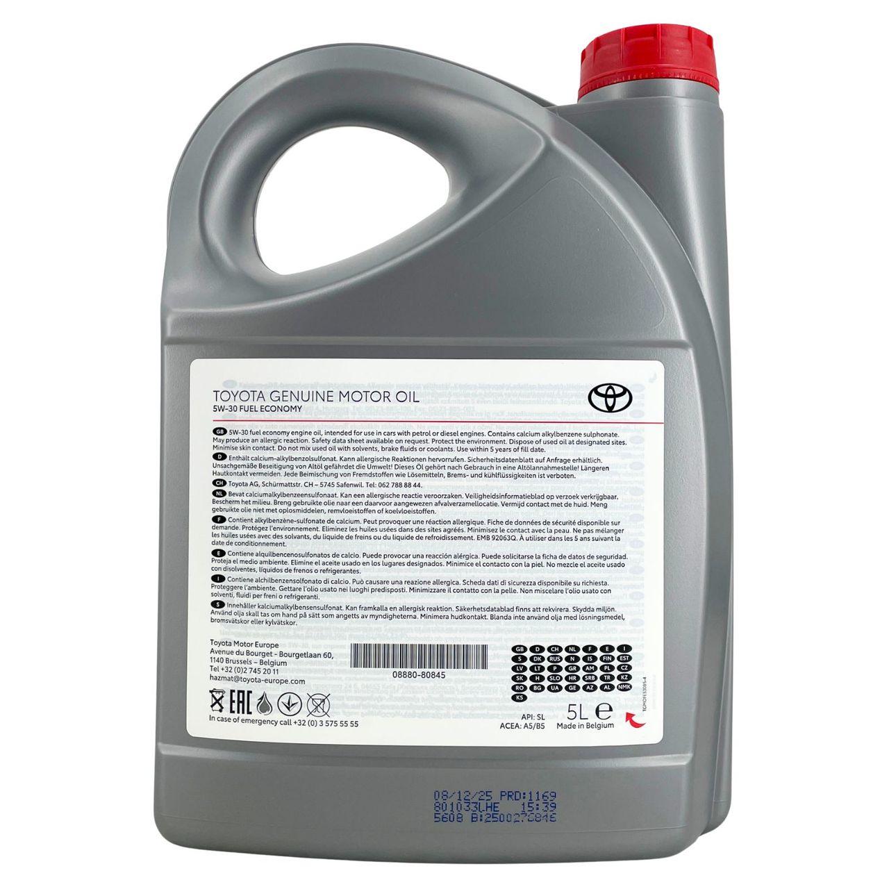Toyota Fuel Economy 5W-30 A5/B5 5 Liter