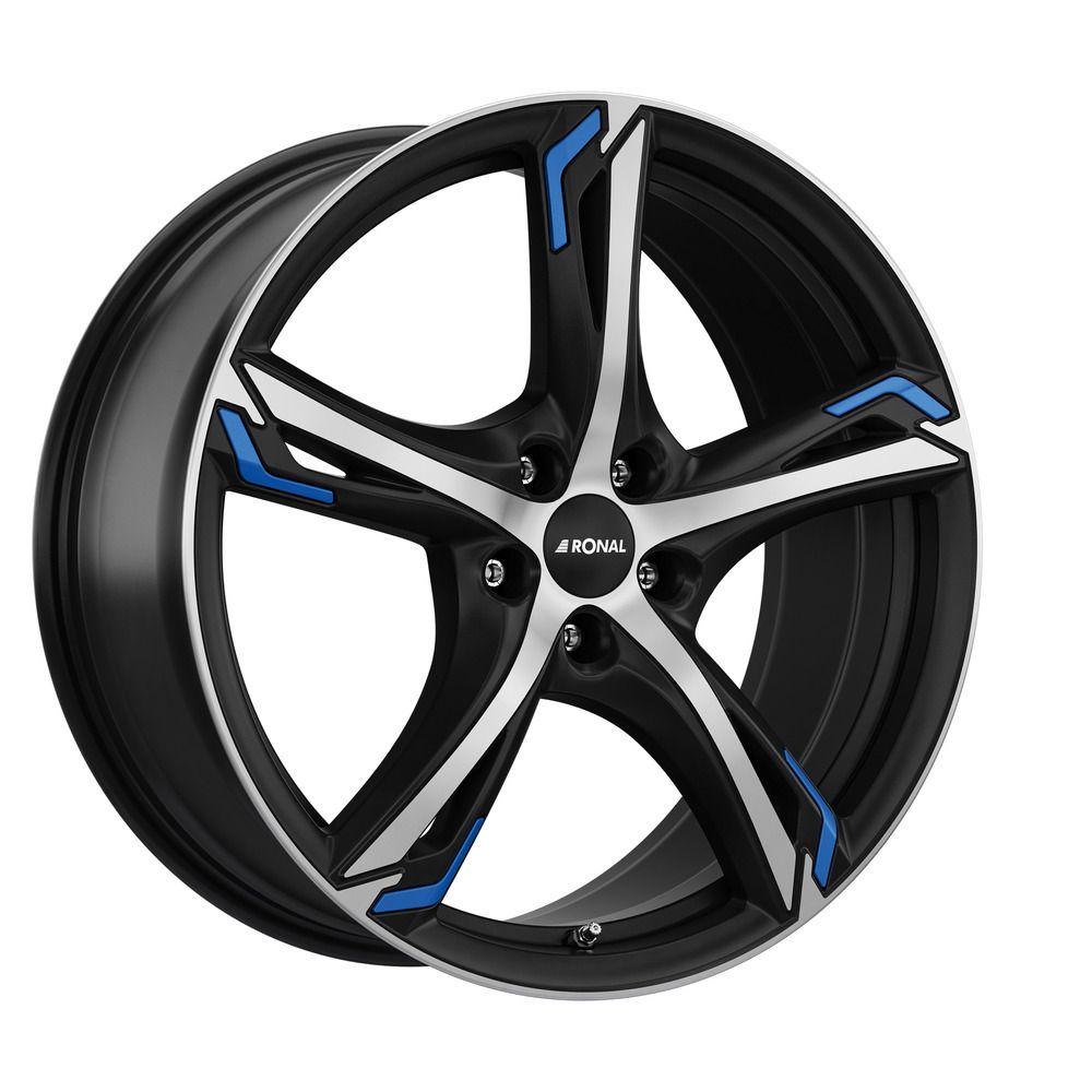 RONAL RONAL R62 BLUE jetblack-matt-frontkopiert 7.5Jx18 5x112 ET35