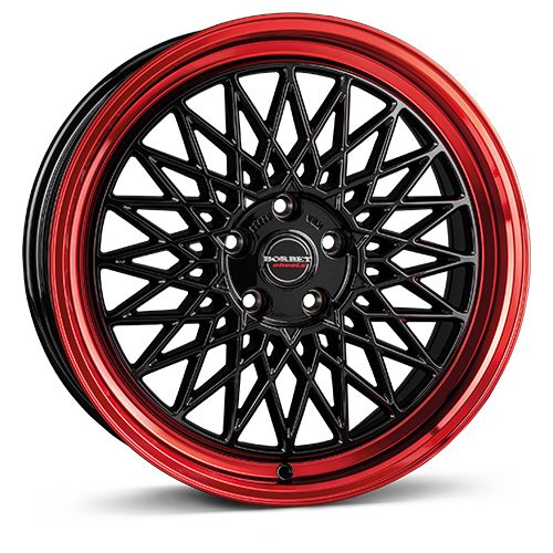 BORBET DESIGN  B black rim red 7.0Jx17 4x100 ET38