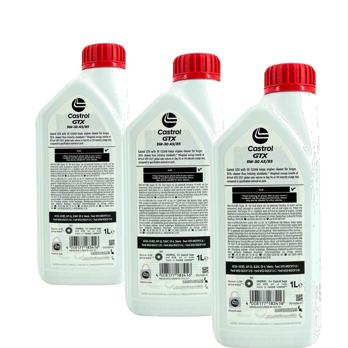 Castrol GTX 5W-30 A5/B5 3x1 Liter