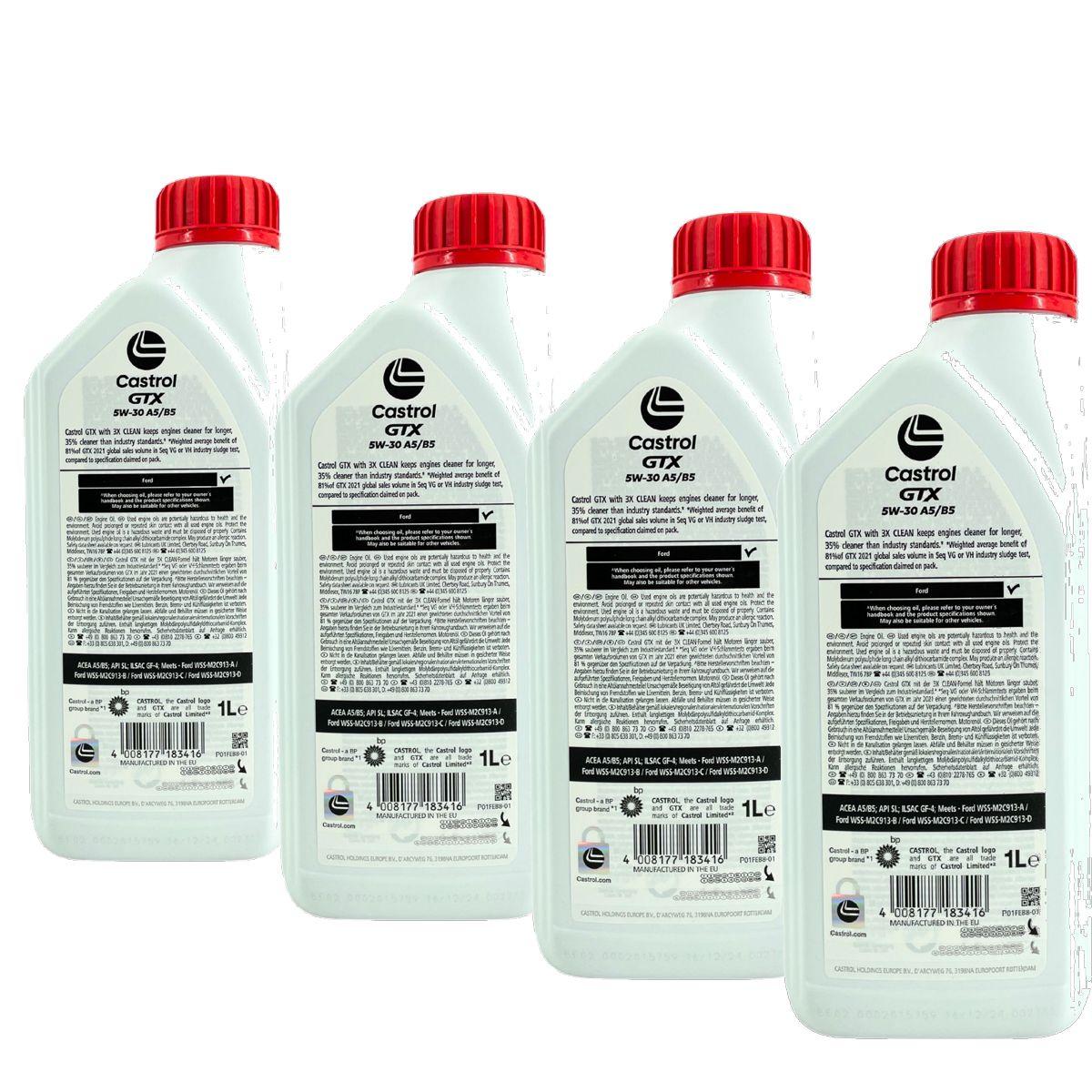 Castrol GTX 5W-30 A5/B5 4x1 Liter